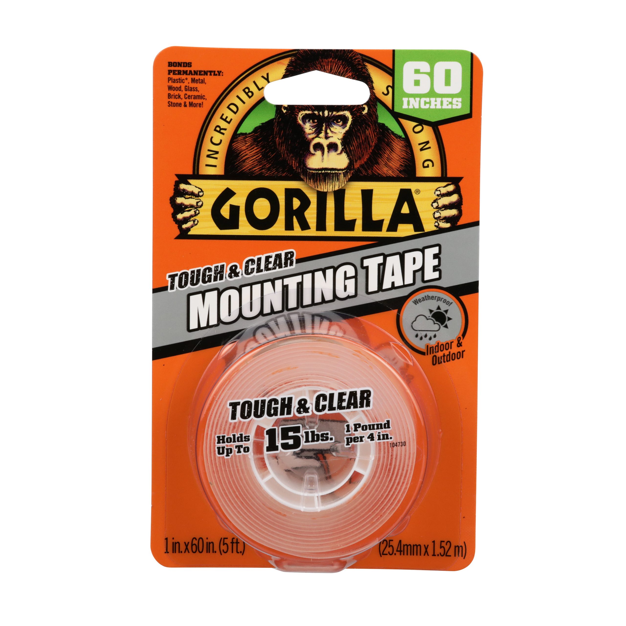 Gorilla Crystal Clear Mounting Tape